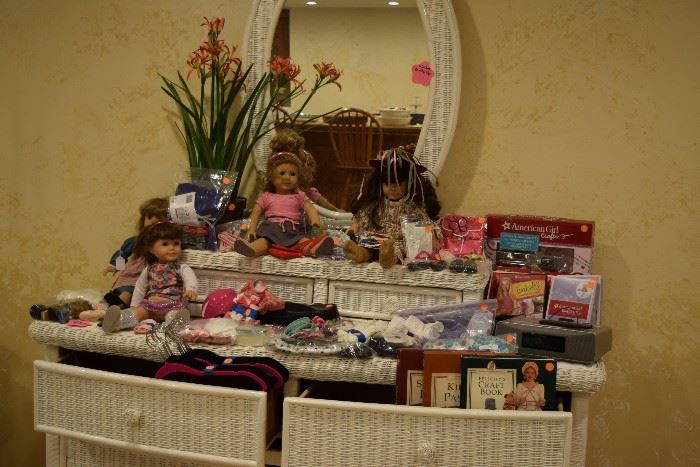 Wicker Dresser, American Girl Dolls and Accessories