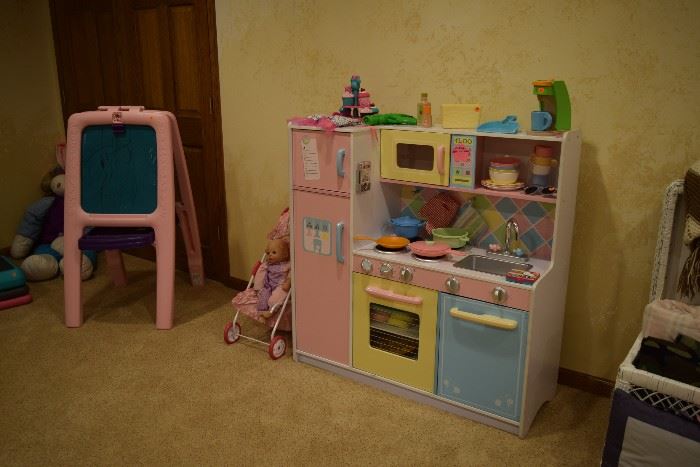 Child's Play Kitchen, & Easel