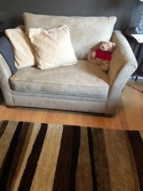 Single suede sofa/bed