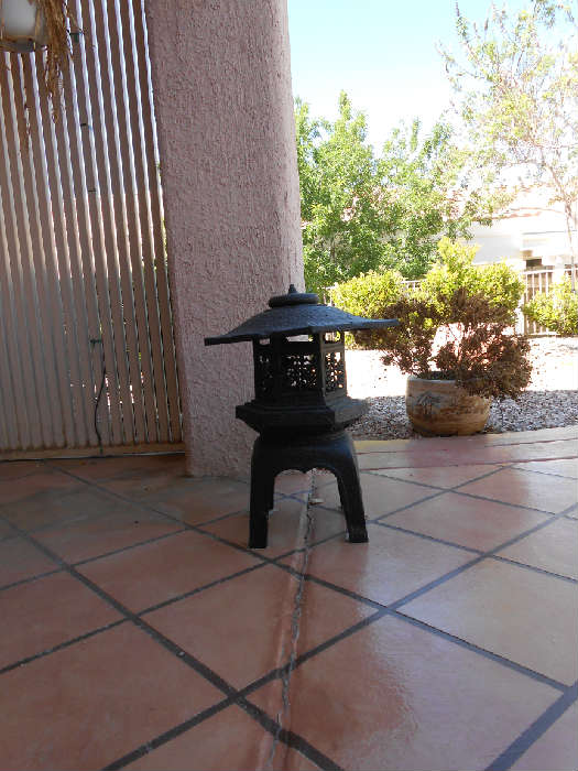 Small iron Pagoda yard art