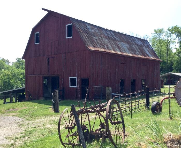 Antique farm implements straight from the old Red Barn! 