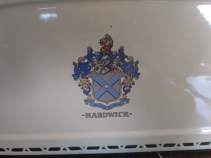  Hardwick emblem on enamel stove