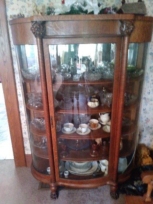 Oak Curio cabinet