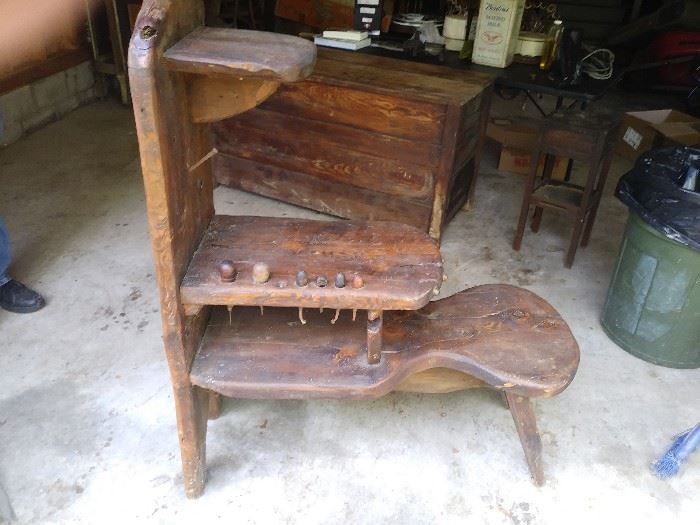 Leatherstocking bench with tools