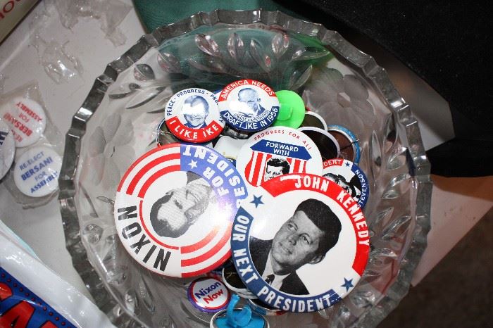 Just a few of the political buttons from campaigns long ago!