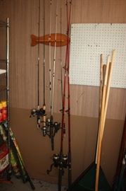 Fishing rods, tackle