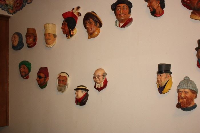 Large collection of Bossons heads, England