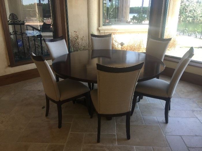HENREDON TABLE AND HOOKER CHAIRS