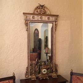 Lot#8 antique silvered and gilt mirror 950.00 