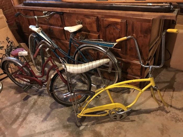 Vintage bicycles.  Banana Seat