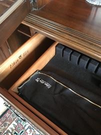 Silverware drawer in Ethan Allen China Cabinet