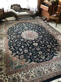 Oriental rug. Beautiful indigo background 
Approximately 151x107
