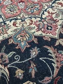 The underside of the oriental rug