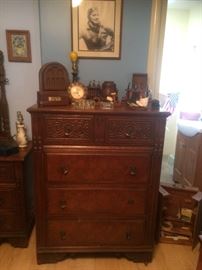 Vintage Mission Style Dresser & Clark Gable
