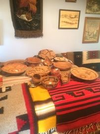 Beautiful Vintage Navajo Basketry & Rugs