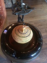 Small intricate Navajo Basket with fetish