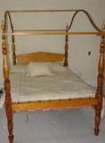 1820's Antique maple converted rope bed with canopy top