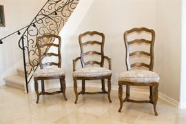 4 Ladder Back Side Chairs Available:  $45.00 ea.  2 Captains Ladder Back Chairs Available:  $60.00 ea.