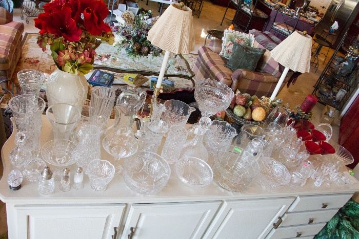Waterford Crystal, Lead Crystal, Stuart Crystal, Cut Glass, Lennox and So much more.  $3.00-$120.00