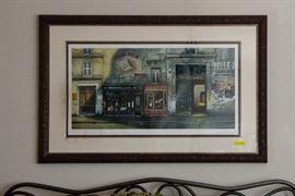 Pariasian Street Scene Print 52/200:  $200.00 (as is)