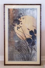 Romantic Moon. Framed/Stamped Japanese Print (37"l x 23"w)  $90.00