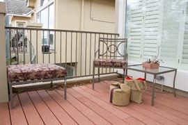 Brown Jordan Cast Aluminum  Patio Ottoman:  $45.00. Club Chair:  $80.00 (not in photo)