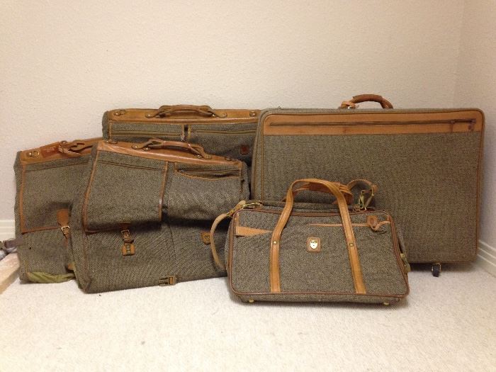Vintage Hartmann Tweed and Leather Luggage.  Priced From:  $35.00-$70.00