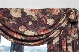 Elegant Floral Custom Made Drapes, 12 Swags/Panels:  $1,900.00.