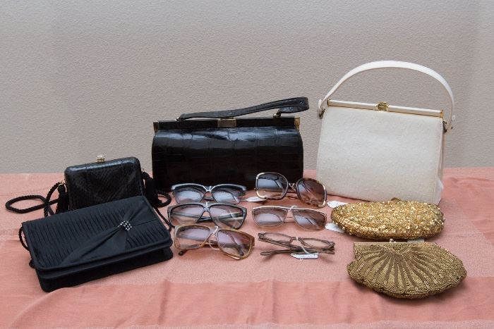 From Vintage Alligator , Ostrich Satin and Beaded Purses to Ellen Tracy, Ted Lapidus and Laura Biagiotti Vintage Sunglasses