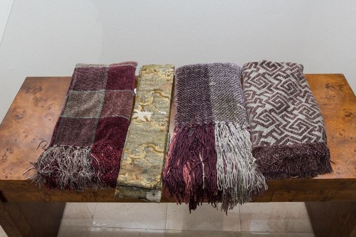 Many Luscious Throws To Choose From.  2 Japanese Obi's Available