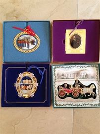 White House Historical Association Ornaments.  1985-2014.  1 or 2 Years Missing:  $6.00-$27.00