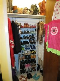 And Shoes! If You Wear A Size 5.5-6.5 Check Out This Closet.  It Has Boots, Heels, Sandals And Tennis Shoes. There Is Pretty Lingerie In Here Too!