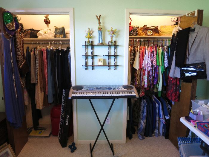 Nice Clothing, Purses, Two Casio Working Keyboards, Keyboard Stand