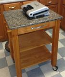 Chef Cart Granite Top & Solid Wood