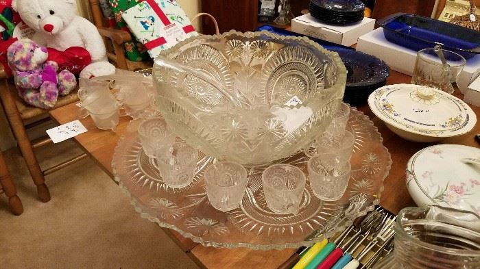 Vintage Punch Bowl Set