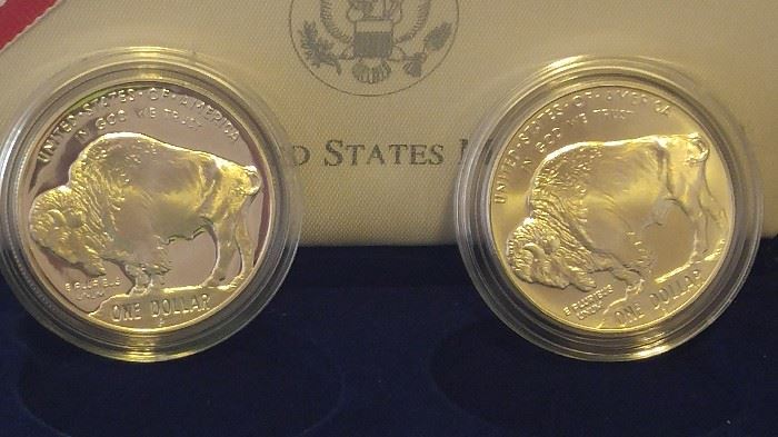 Sterling silver American buffalo commemorative coins