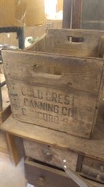 Goldcrest canning company Concord Georgia wooden crate