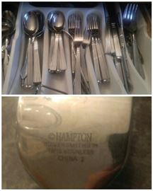 Hampton silversmiths flatware two sets one open ...one unopened