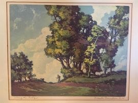 Floyd Leslie Thompson etching S/N