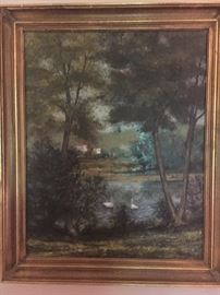 Original Toulouse-Lautrec Oil on Canvas Painting