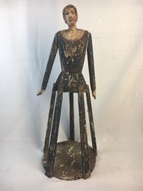 Antique Italian Wooden Mannequin