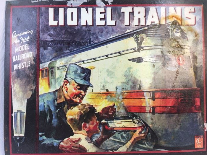 Lionel Train metal sign
