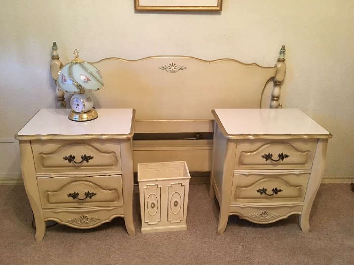 French Provincial Night Stands and Head/Foot Board