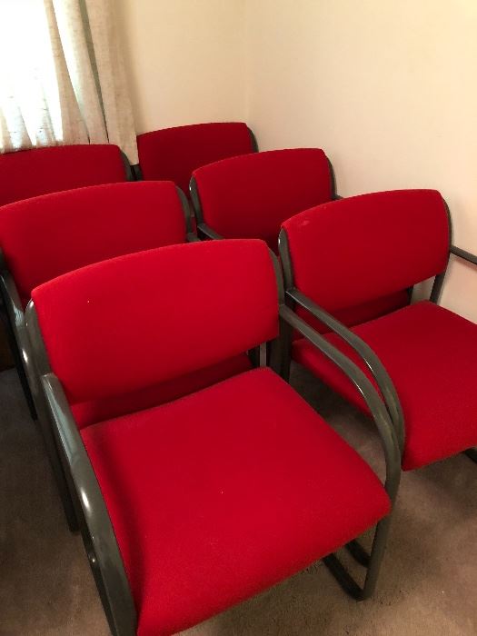 Set of Six STEEL CASE CHAIRS