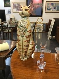 Jim Shore for Enesco Hand Painted Wooden Cat