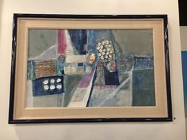 Signed Craig Reheis Mixed Media "Copper Window Series #6"