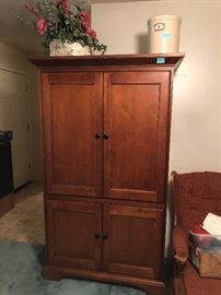Cherrywood entertainment unit. Beautiful wood.