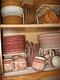 Pottery barn above and Temp-tation below dinner ware