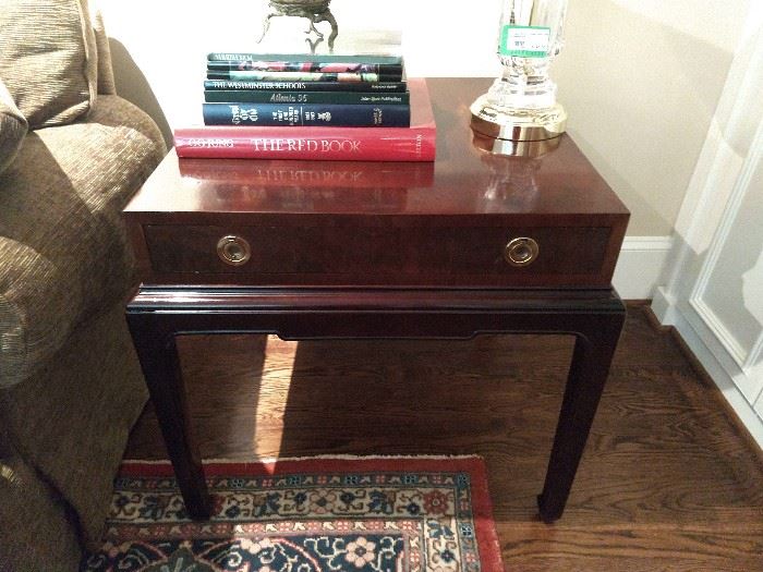 Vintage Henredon side table, with Asian influences. 