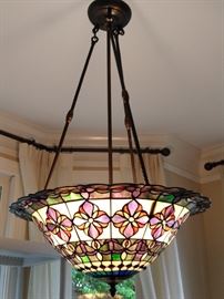 Dale Tiffany stained glass light fixture, above the breakfast room table - nice!